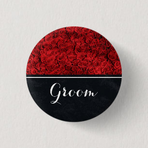 Badge Rond 2,50 Cm Roses rouges Mariage de chambre