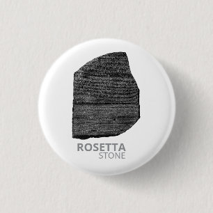 Badge Rond 2,50 Cm Rosetta Stone : Hiéroglyphes Langue Égypte Ancienn