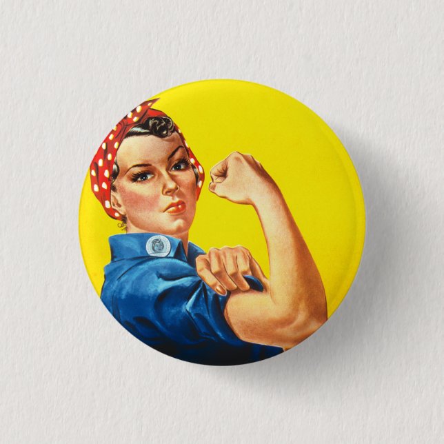 Badge Rond 2,50 Cm Rosie la riveteuse (Devant)