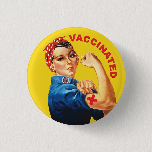 Badge Rond 2,50 Cm Rosie le bouton vacciné (Devant)