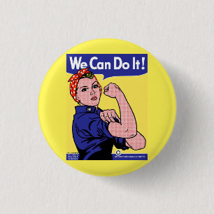 Badge Rond 2,50 Cm Rosie le Riveter Rencontrez Roy Lichtenstein Pop A