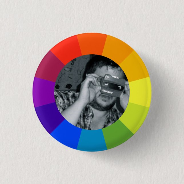 Badge Rond 2,50 Cm Roue chromatique arc-en-ciel (Devant)
