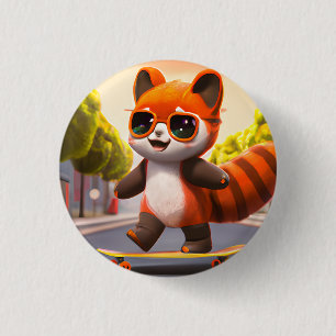 Badge Rond 2,50 Cm Roues Panda