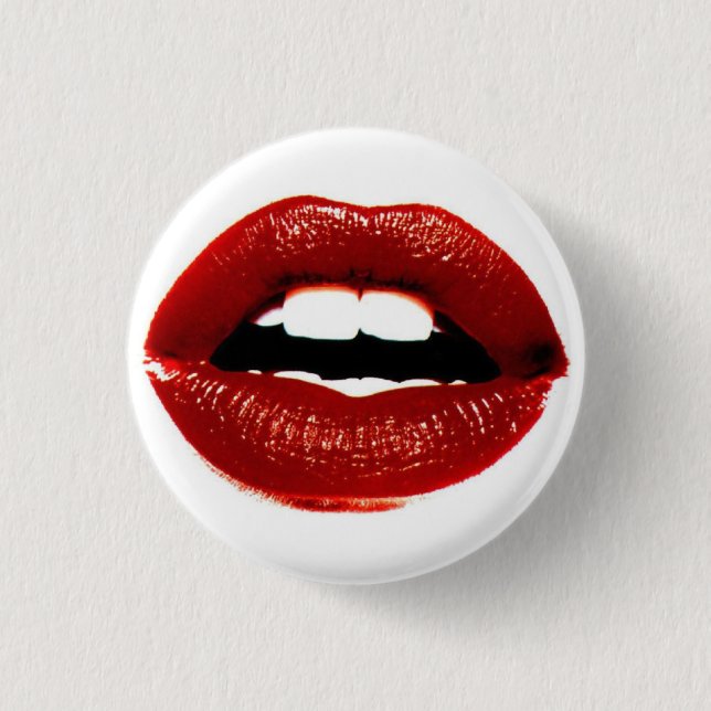 Badge Rond 2,50 Cm Rouge à lèvres (Devant)