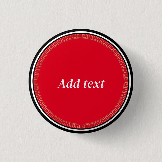 Badge Rond 2,50 Cm Rouge clair avec texte blanc (Devant)