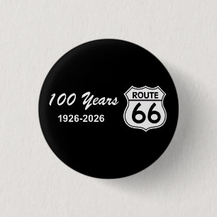 Badge Rond 2,50 Cm Route 66 historique centenaire