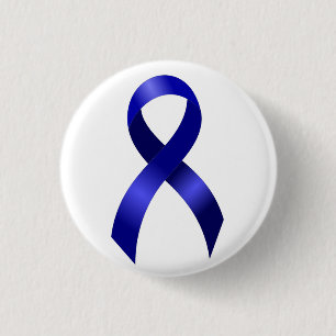Badge Rond 2,50 Cm Ruban bleu de cancer du colon