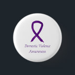 Badge Rond 2,50 Cm Ruban de sensibilisation à la violence domestique<br><div class="desc">La cause de violence domestique utilise un ruban violet. La broche à ruban de sensibilisation présente la peinture d'un ruban de conscience violet sur un pendentif à bouton personnalisé. Le pendentif de sensibilisation note "Sensibilisation à la violence domestique". Les épingles ou boutons d'un ruban de sensibilisation violet peuvent être customisés...</div>
