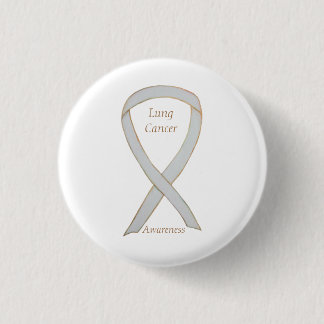 Badge Rond 2,50 Cm Ruban de sensibilisation au cancer du poumon Éping