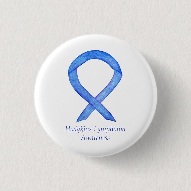 Badge Rond 2,50 Cm Ruban de sensibilisation au lymphome de Hodgkins É (Devant)