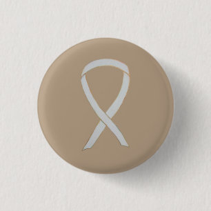 Badge Rond 2,50 Cm Ruban de sensibilisation blanc Peintures d'art per