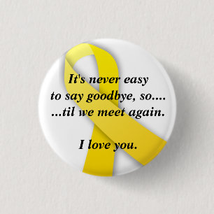 Badge Rond 2,50 Cm ruban jaune, il n'est jamais facile… - customis