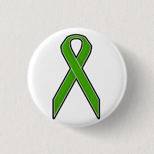 Badge Rond 2,50 Cm Ruban vert de conscience