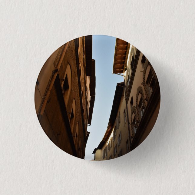 Badge Rond 2,50 Cm Rue baignée de soleil (Devant)