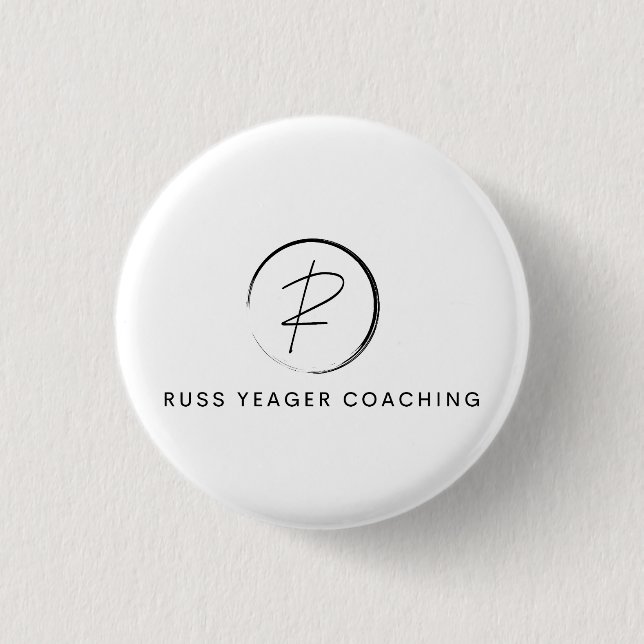 Badge Rond 2,50 Cm Russ Yeager Coaching Signature Logo (Devant)