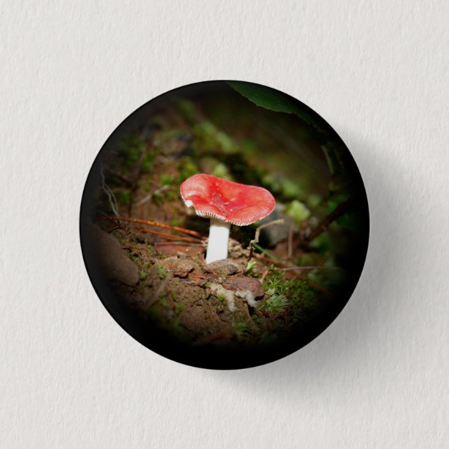Badge Rond 2,50 Cm Russeau à capuchon rouge (Devant)