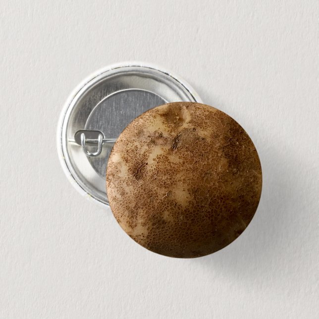 Badge Rond 2,50 Cm Russet Potato Close-up Photo Pin (Devant & derrière)