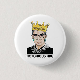 Badge Rond 2,50 Cm Ruth Bader Ginsburg - Célèbre RBG