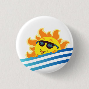 Badge Rond 2,50 Cm Sac À Main Sourire Soleil