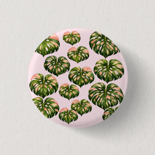 Badge Rond 2,50 Cm Sac fourre-tout plante monstera rose amusant botan