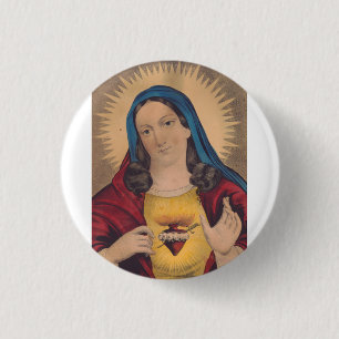 Badge Rond 2,50 Cm Sacré-Cœur de Marie