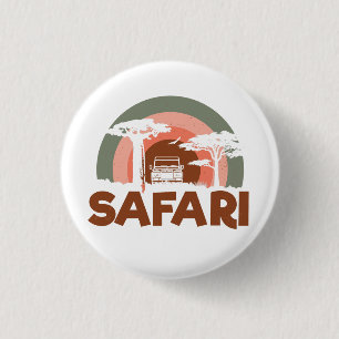 Badge Rond 2,50 Cm Safari Afrique Thème