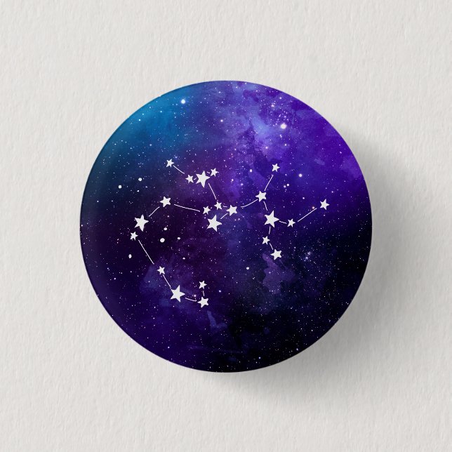 Badge Rond 2,50 Cm Sagittaire Constellation Zodiaque (Devant)