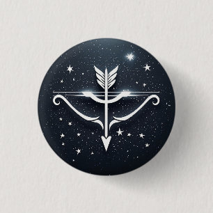 Badge Rond 2,50 Cm Sagittaire mystique Symbole du zodiaque