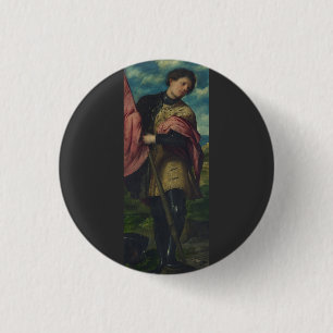 Badge Rond 2,50 Cm Saint Alexandre de Rome Art Martyr Héroïque