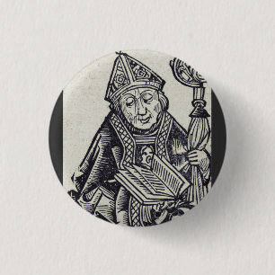 Badge Rond 2,50 Cm Saint Amand Fondateur et Missionnaire Art