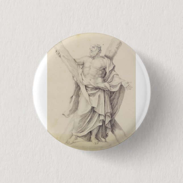 Badge Rond 2,50 Cm Saint André l'apôtre premier appelé disciple (Devant)