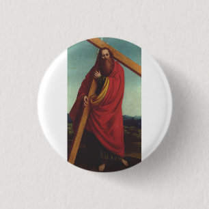 Badge Rond 2,50 Cm Saint Andrew l'apôtre martyr