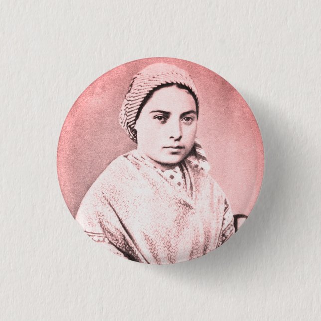 Badge Rond 2,50 Cm Saint Bernadette Soubirous enfant (Devant)