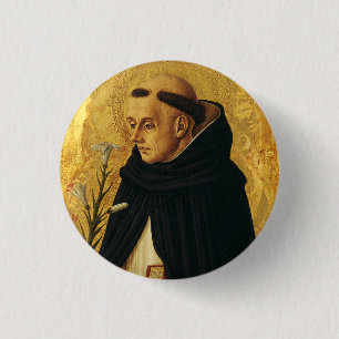 Badge Rond 2,50 Cm Saint Dominique par Carlo Crivelli