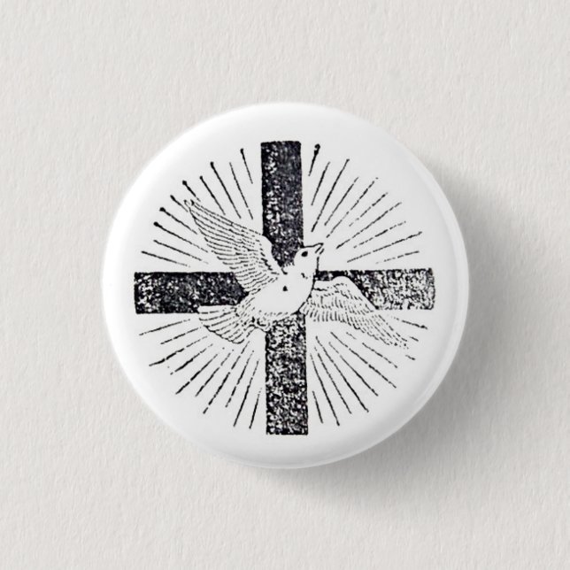 Badge Rond 2,50 Cm Saint-Esprit 1" bouton (Devant)
