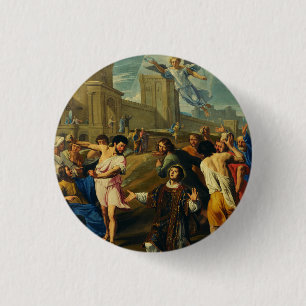Badge Rond 2,50 Cm Saint Étienne le Protomartyr Iconographie d'art fi