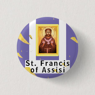 Badge Rond 2,50 Cm Saint François d'Assise