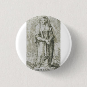 Badge Rond 2,50 Cm Saint Hildegard de Bingen