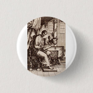 Badge Rond 2,50 Cm Saint Luc l'Évangéliste et Apôtre
