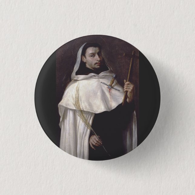 Badge Rond 2,50 Cm Saint Martyr Ange de Jérusalem (Devant)