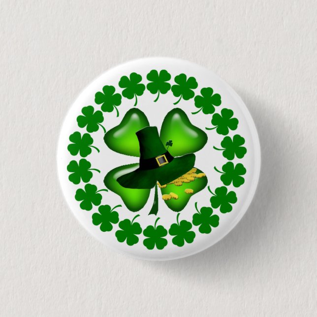 Badge Rond 2,50 Cm Saint Patrick's Day Cadeau unique (Devant)