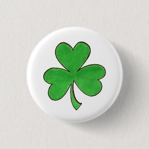 Badge Rond 2,50 Cm Saint Patrick's Day Party Shamrock vert Clover