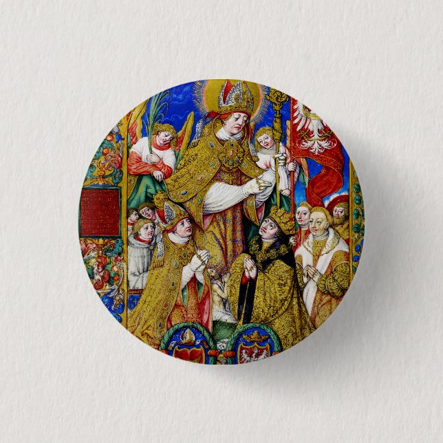 Badge Rond 2,50 Cm Saint Stanislas évêque et martyr (Devant)