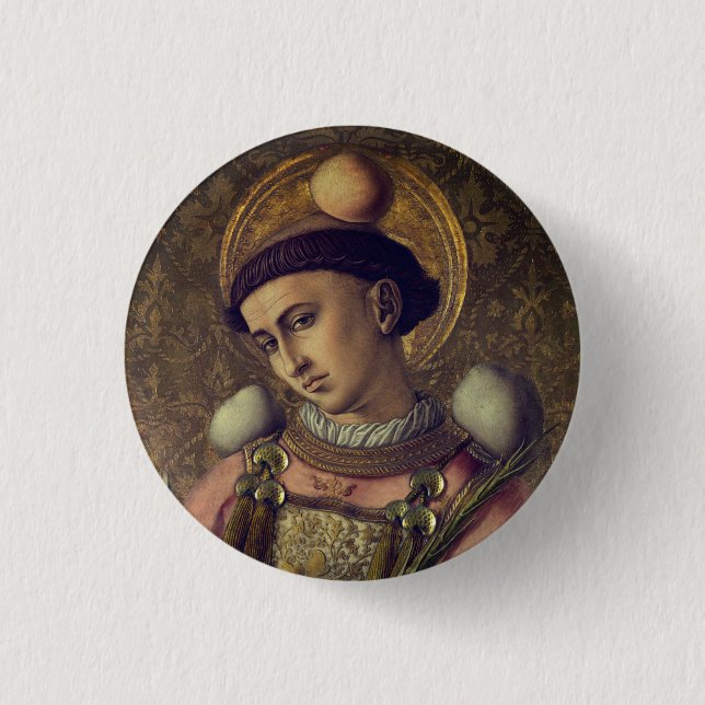 Badge Rond 2,50 Cm Saint Stephen (par Carlo Crivelli, 1476) (Devant)