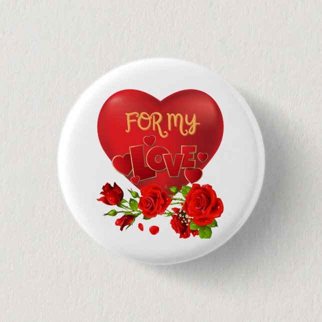 Badge Rond 2,50 Cm Saint Valentin (Devant)