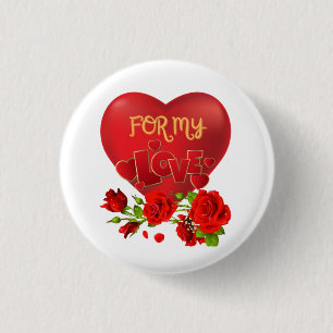 Badge Rond 2,50 Cm Saint Valentin