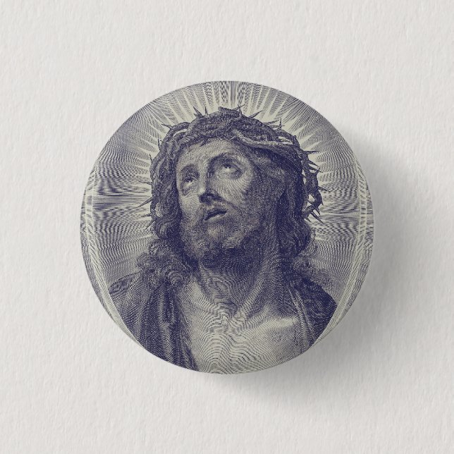 Badge Rond 2,50 Cm Saint Visage de Jésus (Devant)