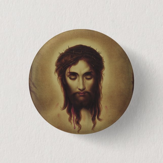 Badge Rond 2,50 Cm Saint visage de Jésus-Christ (Devant)