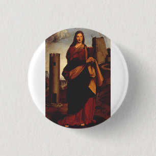 Badge Rond 2,50 Cm Sainte-Barbe par Giovanni Antonio Boltraffio
