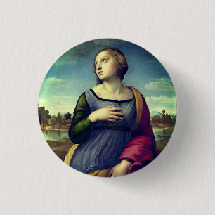 Badge Rond 2,50 Cm Sainte Catherine d'Alexandrie par Raphael